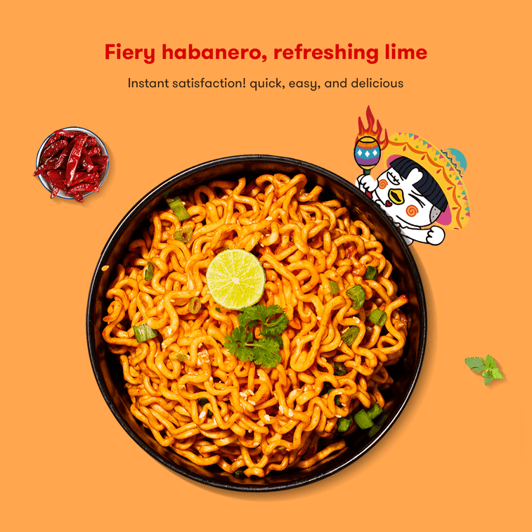 【限定款】韩国SAMYANG三养 BULDAK 火鸡面拌面 辣鸡肉拉面 哈瓦那辣椒柠檬味 135g*5连包 6