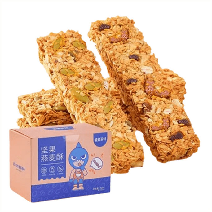 Meal Replacement Oatmeal Cereal Satiety Anti-hunger Non-sucrose Nutty Protein Bar 200g/ box