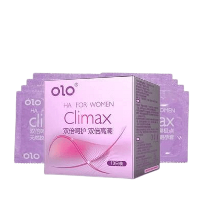 [중국발 다이렉트 메일] OLO 히알루론산 G-Spot 대형 입자 콘돔 초박형 콘돔 오르가즘 스타일 10팩