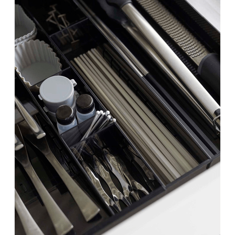 Expandable Cutlery Organizer - Large Black 8