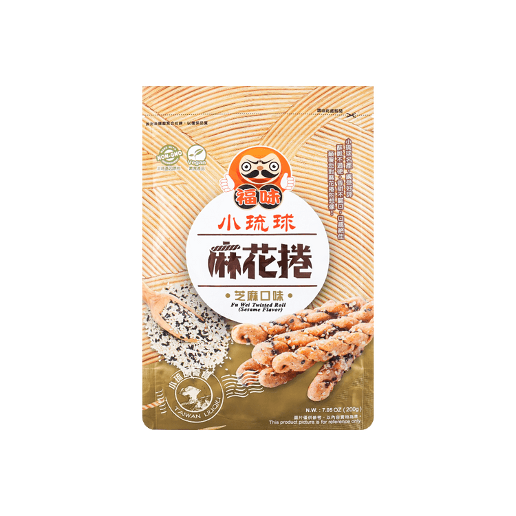 台湾小琉球福味芝麻手工麻花卷200g - 亚米