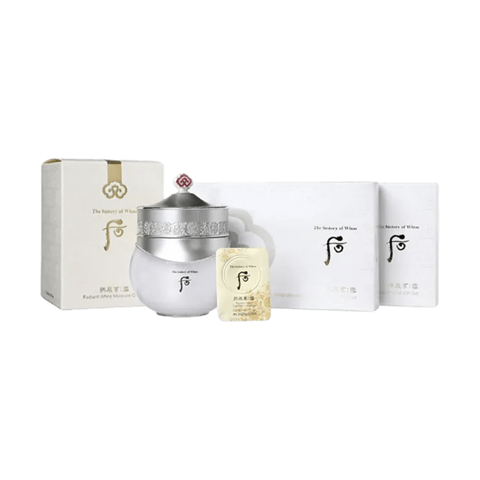 Gongjinhyang, Seol Radiant White Moisture Cream Special Set, 2.03 fl oz, with Ultimate Corrector Sample 0.01fl.oz.*60ea