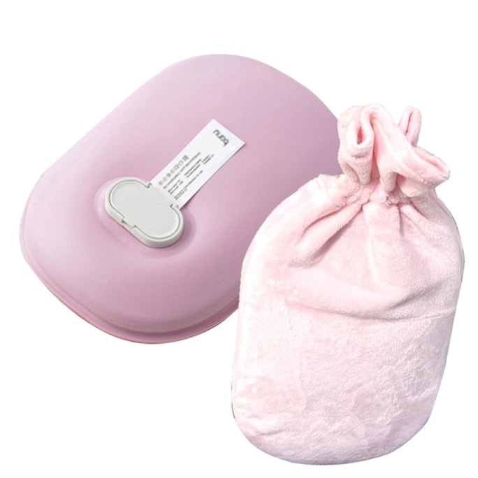 BANU Heat Electric Rechargeable Hot Water Bag with Soft Fleece Cover For Cramps or Muscle Aches Pink 1 Pc