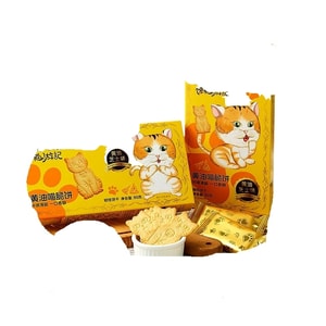 【中国直邮】 ABD 黄油喵脆饼干健康早餐下午茶小吃点心吃货解馋网红休闲零食品黄油芝士喵脆饼80g*1盒