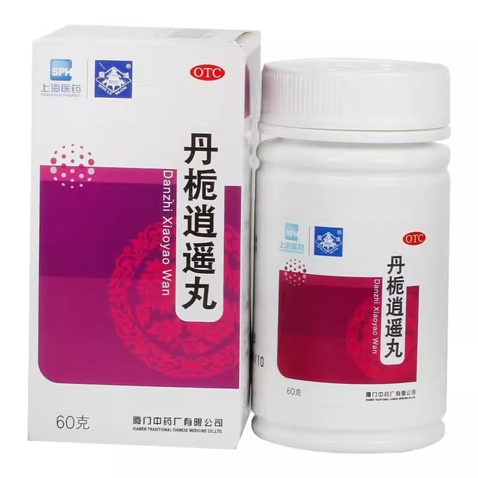 【中国直邮】 鼎炉 丹栀逍遥丸 适用于胸胁胀痛潮热食欲不振调经清热少腹 60g*1瓶/盒
