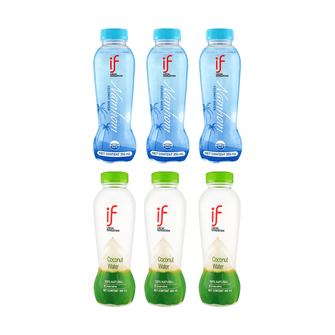 100% Coconut Water Namhorm+100% Coconut Water,11.8 fl oz*6【6 Combo Packs】