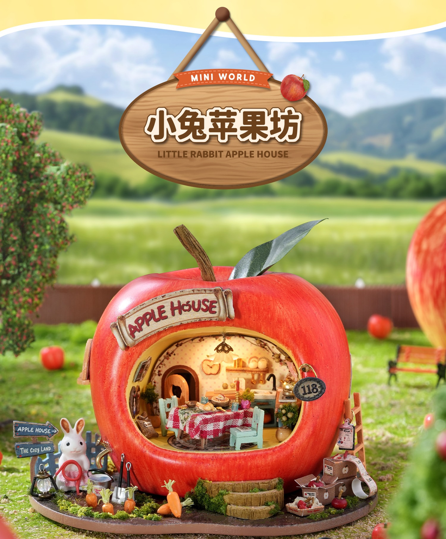 中国からの直送】スマートファンハウスDIYミニチュアシーンタウン