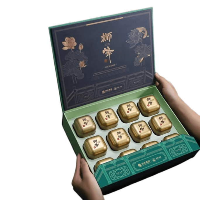 【中国直邮】 狮峰茶叶 2025新茶特级 明前龙井茶叶 礼盒装送礼长辈送西湖龙井春绿茶 150g