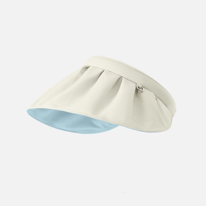 Yuejia Home Furnishings UV 차단 쉘 모자 [아웃도어 필수품] 모자, 자외선 차단 모자, 넓은 챙 디자인, 얼굴 가리기, 머리띠 스타일, 오프 화이트