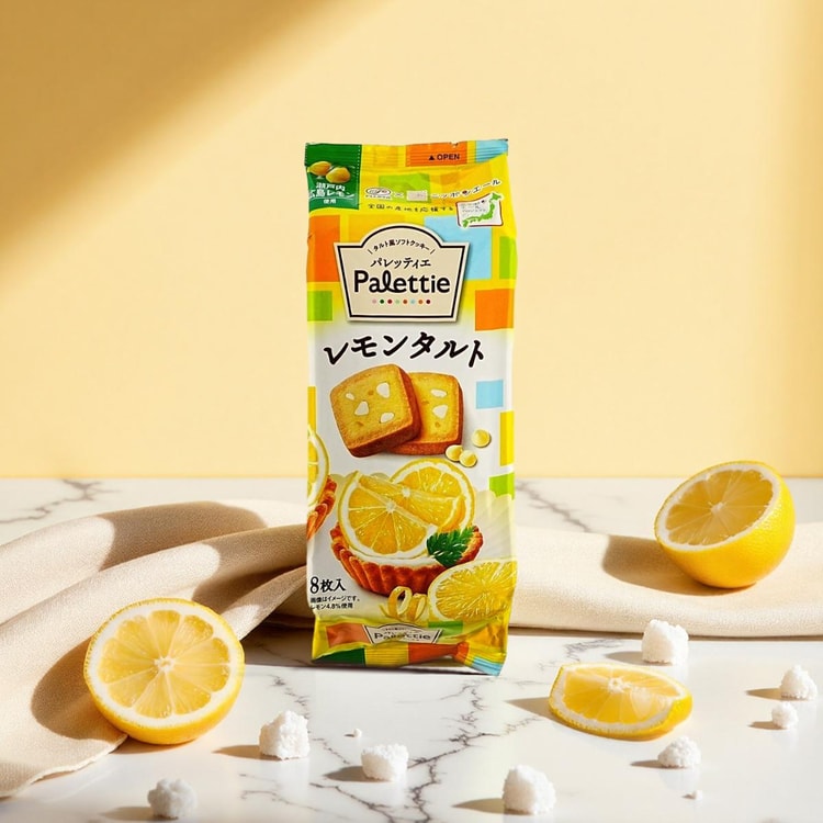 不二家 パレットレモンタルト ホワイトチョコクッキー 8枚入り - Yami