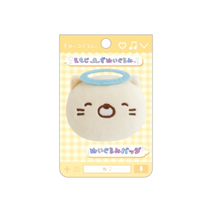 【日本直送】サンエックス ぬいぐるみ絵文字バッジブローチ - エンジェルイエローキャット（1個）