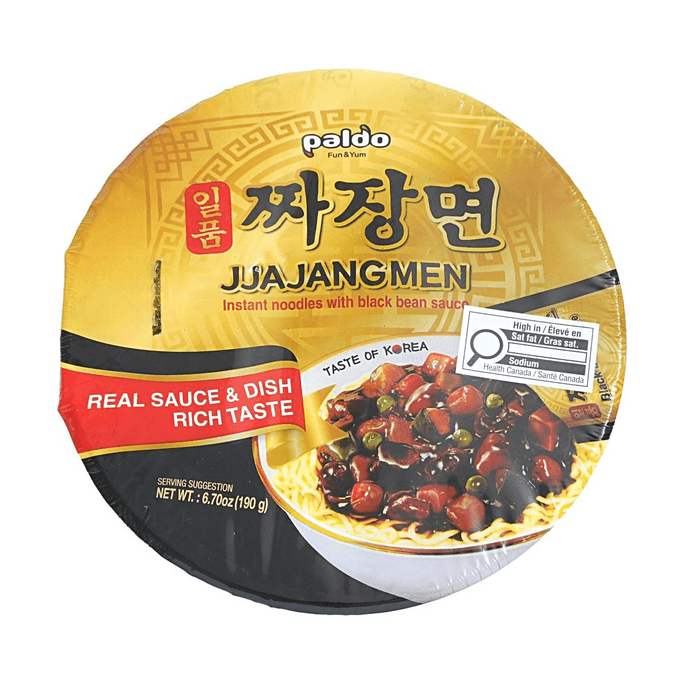 韩国PALDO八道 一品炸酱面 碗装 190g 【地道韩式风味】【浓郁真酱料包】