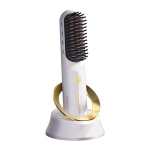 UBelle 【奥运冠军唐奕 刘甜 何宁代言】  无线负离子不伤发两用直发梳卷发器 白色 1件