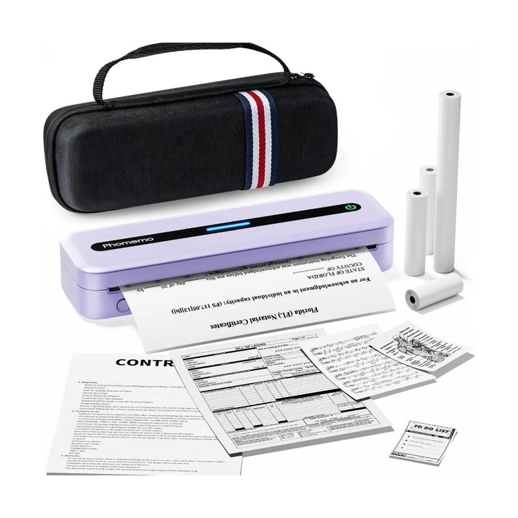 PHOMEMO M832 Portable Inkless Thermal Printer Purple Letter Size 8.5x11 with Carrying Case 4