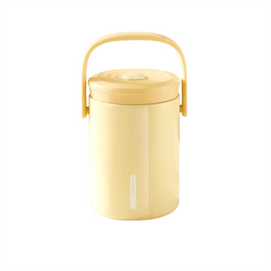 Insulated Lunch Box Insulated Bucket Stainless Steel Bento Box 1.9L Yellow 316L Stainless Steel