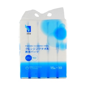 日本ITO艾特柔 洗脸巾 一次性洁面棉柔巾 干湿两用 10包入 轻巧便捷洁净 0刺激0甲醛0荧光