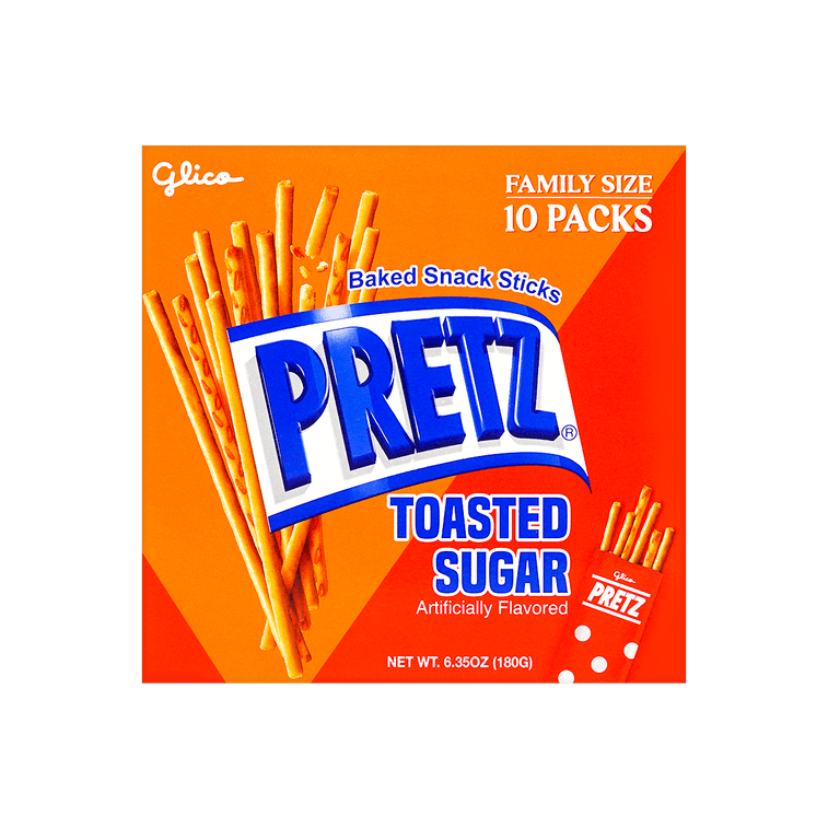 GLICO格力高 PRETZ 烘烤脆棒 烤糖味 10包入 180g 3