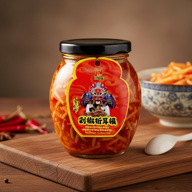 川知味 剁椒折耳根 350g【四川贵州特色下饭菜咸菜】