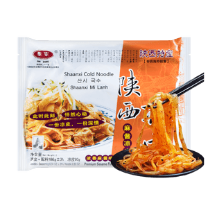 Shaanxi Cold Skin Noodles - Liangpi , Premium Sesame Flavor, 6.56 oz