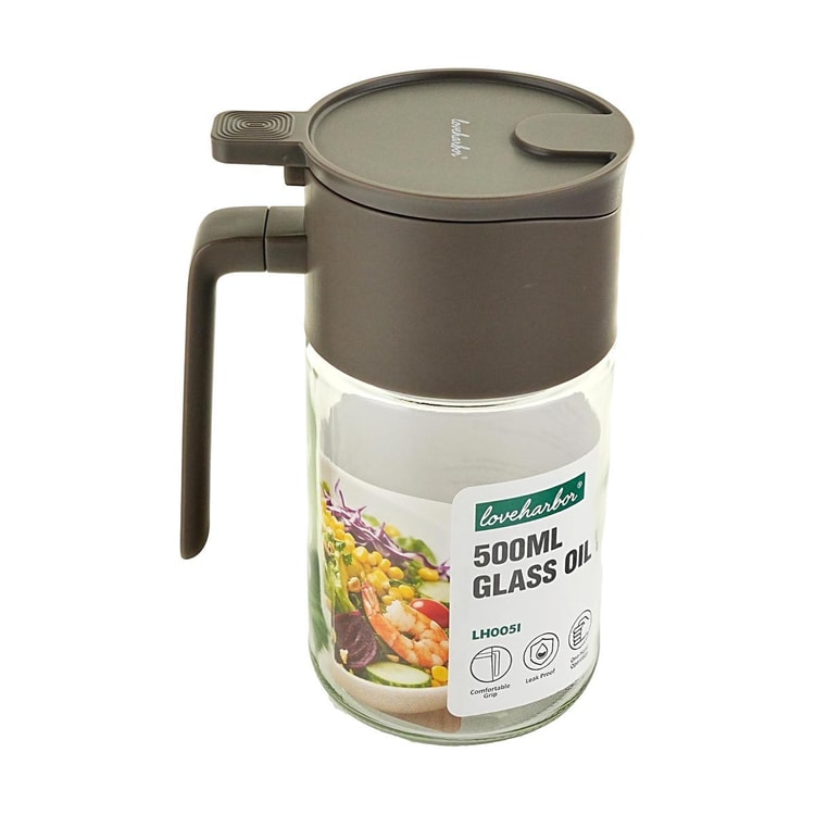 LOVE HARBOR 高硼硅玻璃油壶防漏控油厨房调味瓶500ml - 亚米