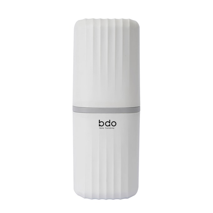 bdo 折疊盥洗杯二合一 白色/件 便攜牙刷牙膏收納盒
