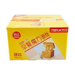 友臣 魔方吐司面包 奶香味 整箱装 2kg【早餐必备】【包含约24枚】