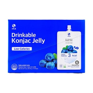 Konjac Jelly, Blueberry, 5.07 fl.oz.*10pcs -  Sugar-Free Zero Calorie & Low-Fat Satiety Snack