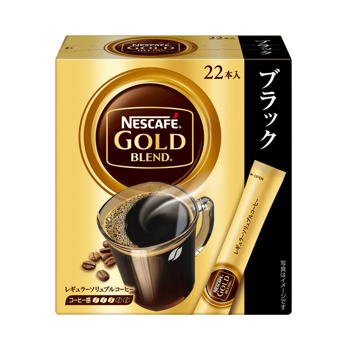 ネスレ || 日本金賞総合インスタント ブラック コーヒー || ポータブル パック 22 バー/箱