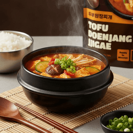 Tofu Doenjang Jjigae - Soybean Paste Stew With Tofu, 16.2 oz 【Microwave Instant Soup】【 Ready in Minutes】