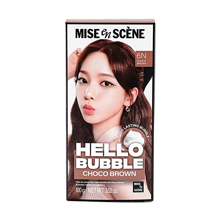 헬로 버블 헤어 염색약, 간편한 헤어 컬러링, 3.52oz. #6N 초코 브라운【에스파, 카리나】 5