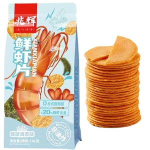 兆輝 鮮蝦片 141g 海苔味鮮蝦脆片薄餅無油炸追劇小零食