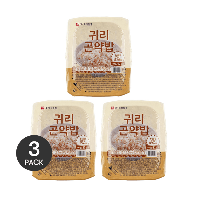 韓國DAESHIN 蒟蒻燕麥粗糧飯 即食米飯 150g *3【3份超值裝】【低卡輕食代餐】