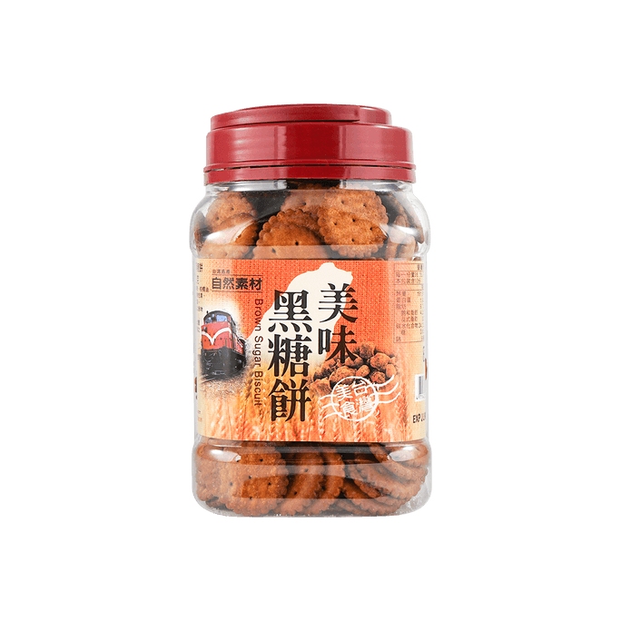 台湾自然素材 美味黑糖饼 焦糖饼干 365g