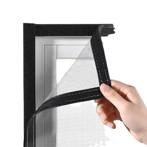 New Home Mosquito and Insect Resistant Self Adhesive Window Mesh Diamond Mesh Black Edge Grey Mesh 50x90cm