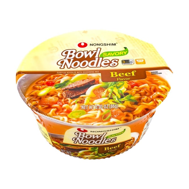 韩国NONGSHIM农心 Bowl Noodles3分钟微波碗面 拉面 牛肉味 86g
