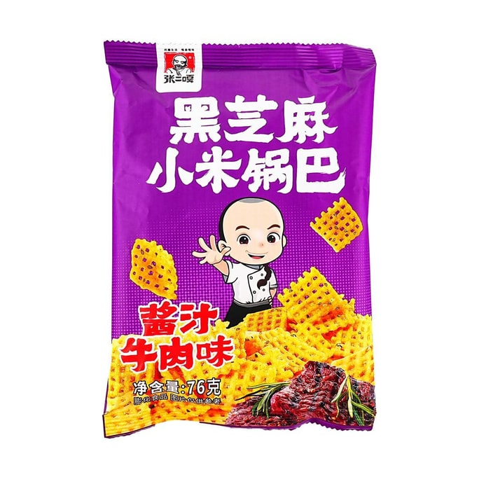 검은깨 기장 쌀 크러스트 - 소고기 소스 맛 76g