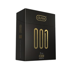 杜蕾斯 001水性聚氨酯保險套 超薄保險套 保險套 001倍潤 3支裝 超潤滑 計生用品 套套 水性聚氨酯 durex