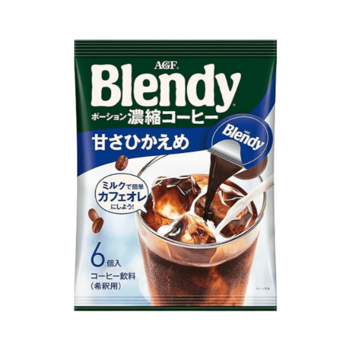 【日本直郵】 日本 AGF BLENDY 低糖濃縮咖啡液 6個裝
