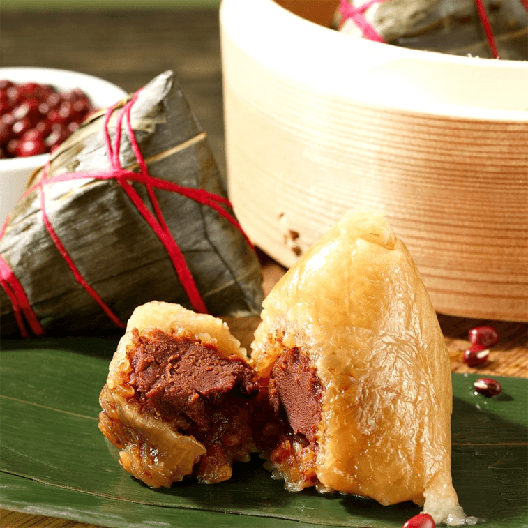 [Dragon Boat Festival must buy] Red Bean Paste Rice Dumplings 280g [soft and sweet and full of filling] 4