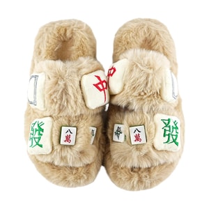 Slippers FF9-83 Mahjong Plush Khaki 40-41