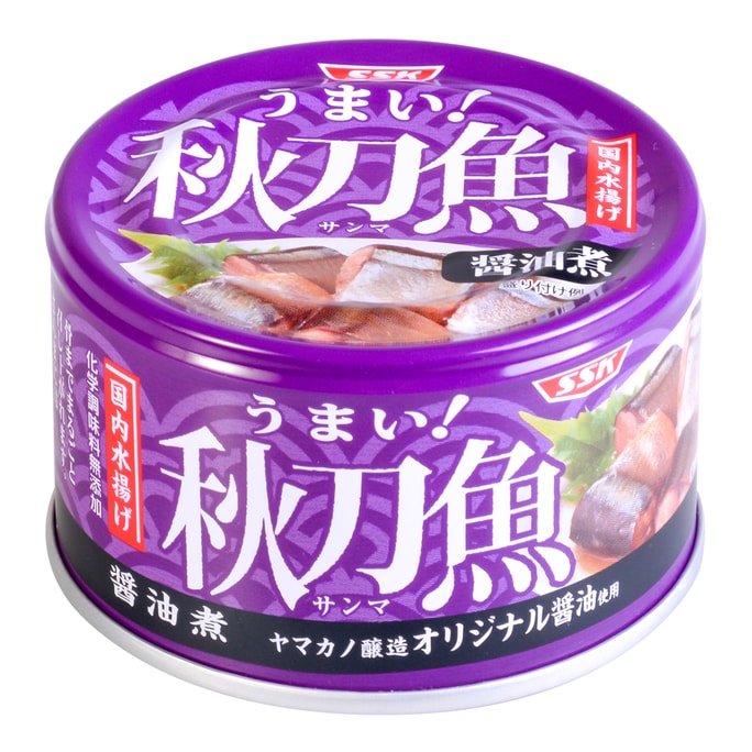 日本SSK SALES 酱油煮秋刀鱼罐头 150g