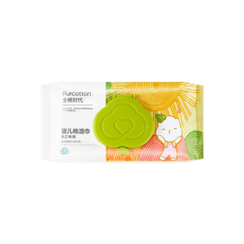 ベビーピュアコットン 手と顔用ワイプ 65g 150mm×200mm 80枚/パック