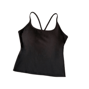 Sweet and Spicy Sexy Cross Backless Small Suspenders Beauty Back with Bra Pads One Size Black 1pc