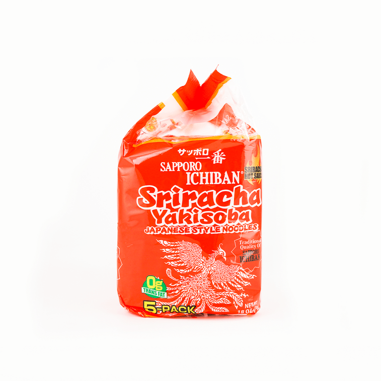 스리라차 야키소바 - 매콤한 일본식 인스턴트 라면, 5팩, 18oz 3
