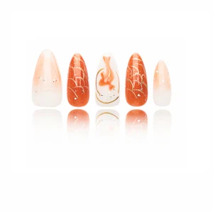 纽约 女娲手工穿戴甲 国风手绘 锦鲤 -好运连连 小号