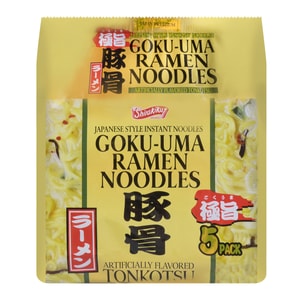 Goku - Uma Ramen Noodles - Instant Noodle , Tonkotsu Flavor, 5 Packs, 16.7oz