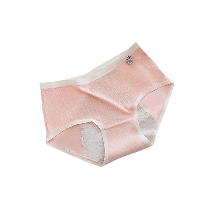 Physiological Underwear Mid Waist Menstrual Leak Proof Pants Pink XL