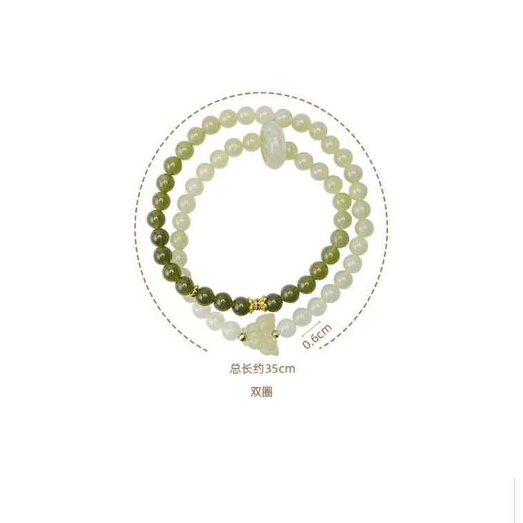 【中国直邮】故宫博物院 青绿玉韵渐变手串双圈生日礼物 *1件 3
