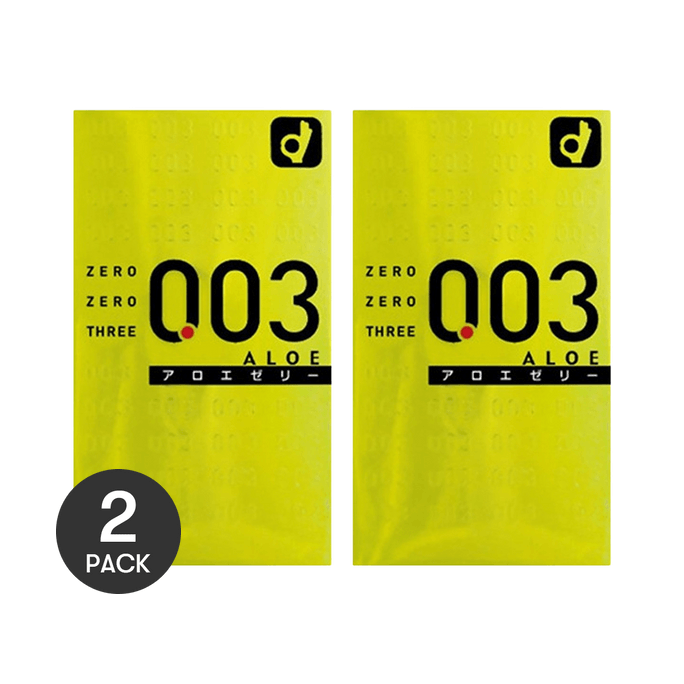 日本OKAMOTO冈本 003系列 天然芦荟精华超薄安全套 裸感避孕套 20枚入 女性挚爱【日本版】 成人用品【超值装】