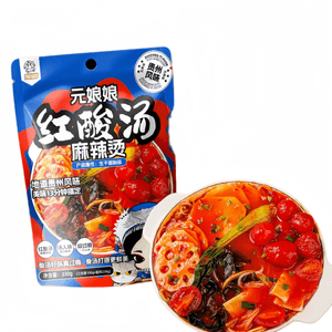 元娘娘 紅酸湯麻辣燙地道風味即食方便宵夜330g/袋